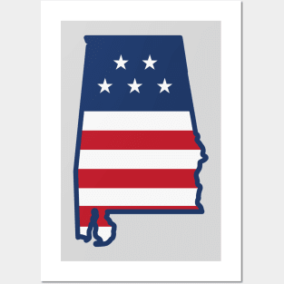 Stars and Stripes Alabama Posters and Art